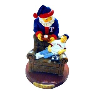 Santas Gift Texas Rangers Ceramic Figurine 6" tall